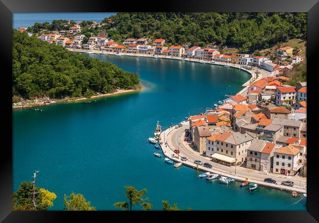 Picturesque small riverside town of Novigrad in Croatia Framed Print by Steve Heap