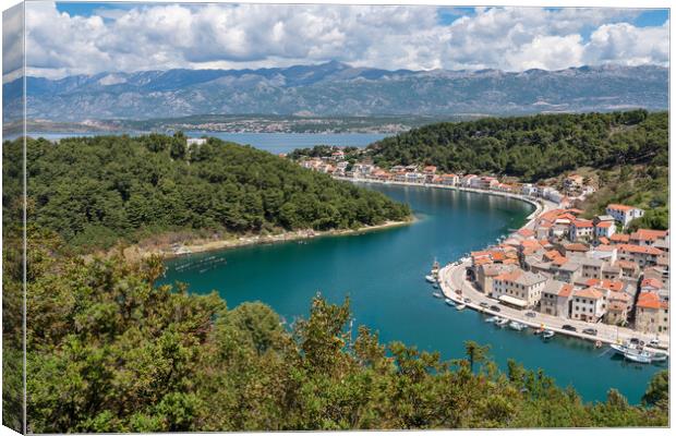 Picturesque small riverside town of Novigrad in Croatia Canvas Print by Steve Heap