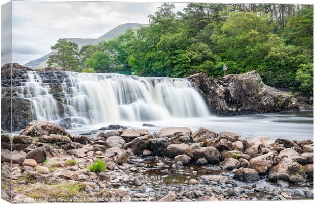 Aasleagh Falls Long Exposure, Leenane, Co Mayo, Ireland Canvas Print by Dave Collins