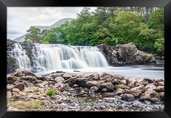 Aasleagh Falls Long Exposure, Leenane, Co Mayo, Ireland Framed Print by Dave Collins