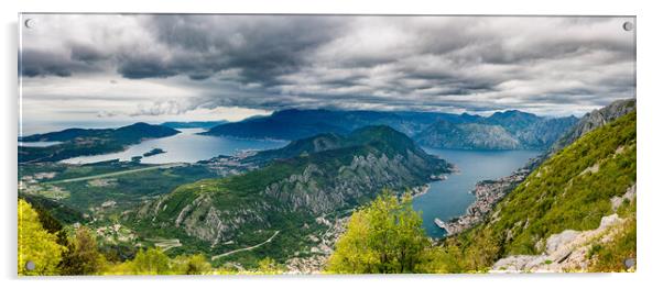 View of Bay of Kotor from Serpentine road Acrylic by Steve Heap