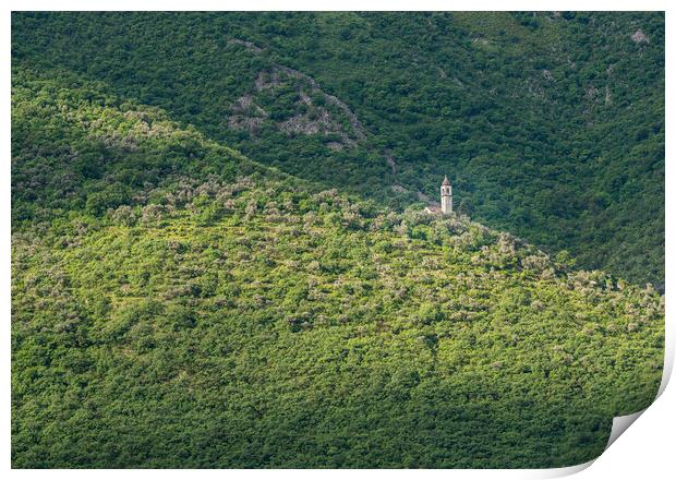 Cruise up the Bay of Kotor in Montenegro Print by Steve Heap