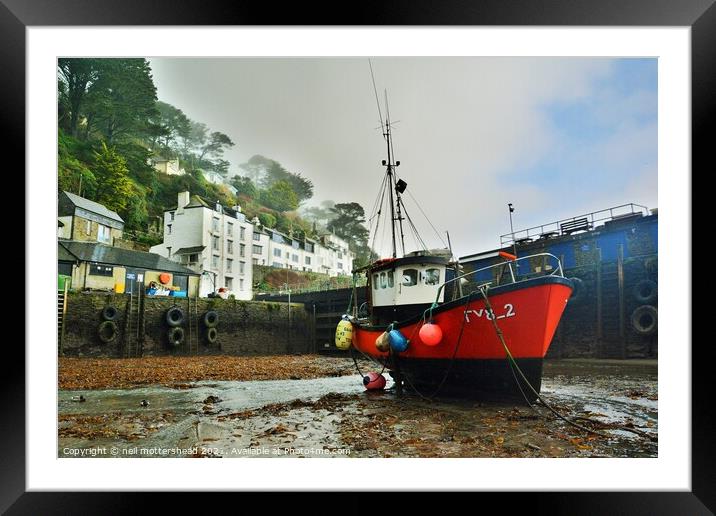 FY822 &quot;Fairwind&quot; At Low Tide. Framed Mounted Print by Neil Mottershead