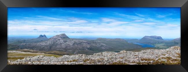 Canisp, Suilven and Quinag panorama in Assynt Framed Print by Colin Baird