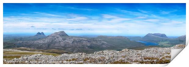 Canisp, Suilven and Quinag panorama in Assynt Print by Colin Baird