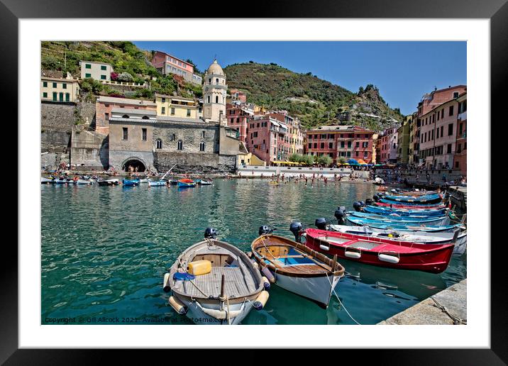 Vernazza, Cinque Terre Framed Mounted Print by Gill Allcock