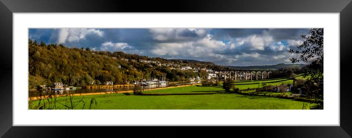 Calstock Viaduct & Tamar River Framed Mounted Print by Maggie McCall