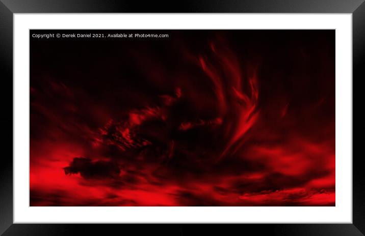 Intriguing Red Cloud Formation Framed Mounted Print by Derek Daniel