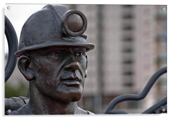 Miner Statue Acrylic by Steve Purnell