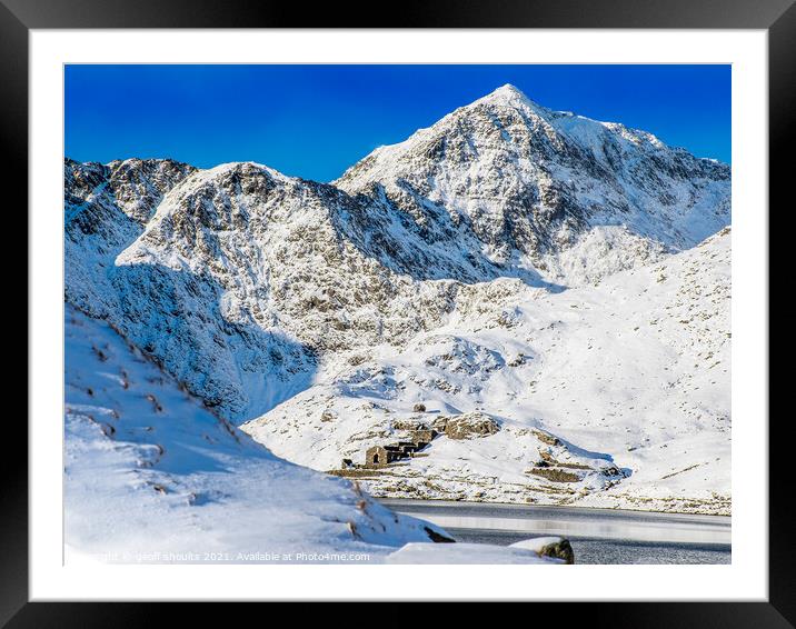 Snowdon Framed Mounted Print by geoff shoults