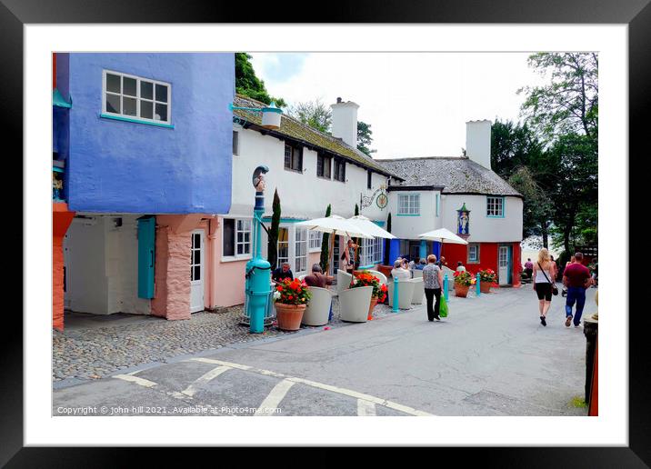 Portmeirion refreshments Wales. Framed Mounted Print by john hill