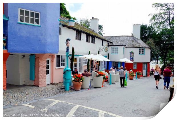 Portmeirion refreshments Wales. Print by john hill