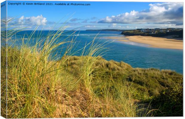 Hayle estuary and beach cornwall Canvas Print by Kevin Britland