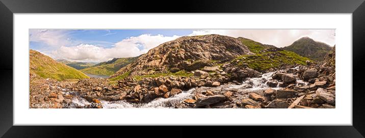 Snowden the highest mountain in Wales. Framed Mounted Print by Ed Whiting