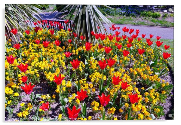 Spring Flowers. Acrylic by john hill