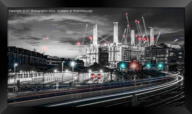 Illuminated London Landmark Framed Print by K7 Photography