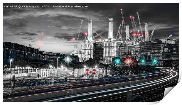 Illuminated London Landmark Print by K7 Photography