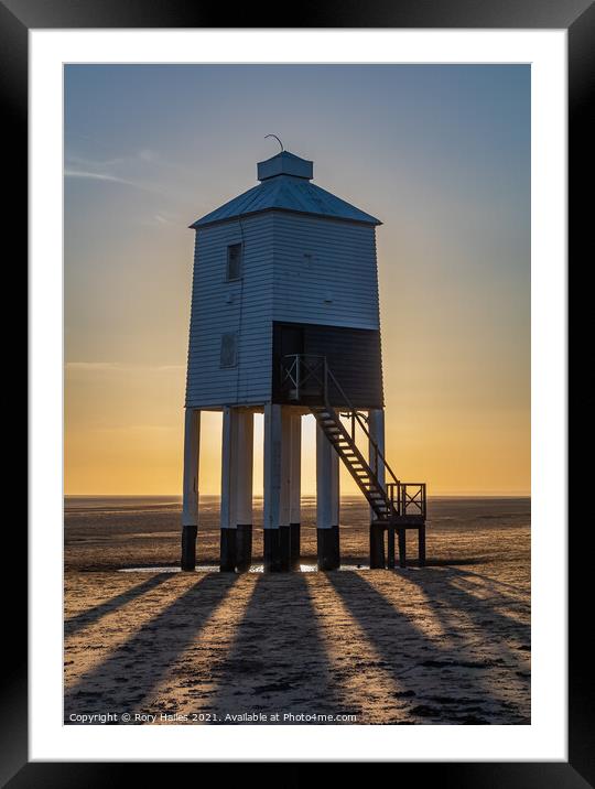 Low-Light House Burnham On Sea Framed Mounted Print by Rory Hailes