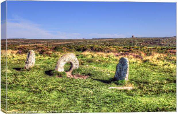 Man An Tol     Cornish Monument Canvas Print by Dave Bell