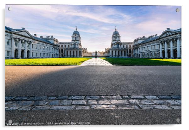 Old royal naval college Acrylic by Marianna Obino