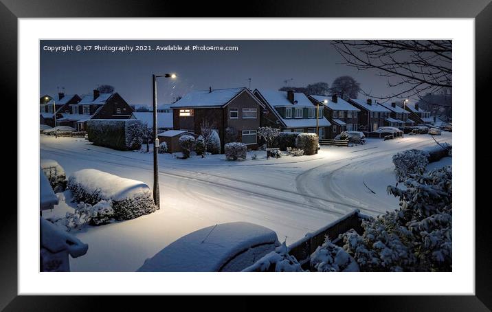 Frosty Morning in Suburbia Framed Mounted Print by K7 Photography