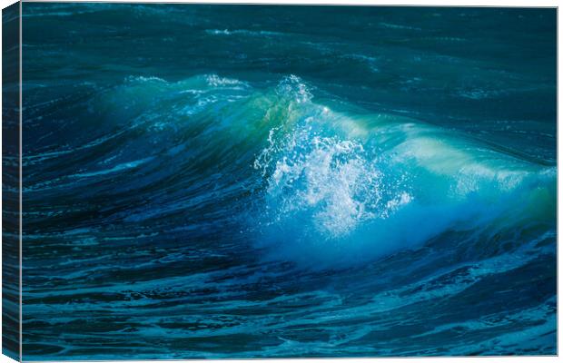 Breaking wave on the Cornish Coast. Canvas Print by Bill Allsopp