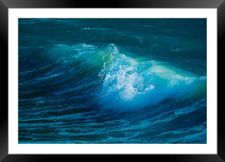 Breaking wave on the Cornish Coast. Framed Mounted Print by Bill Allsopp