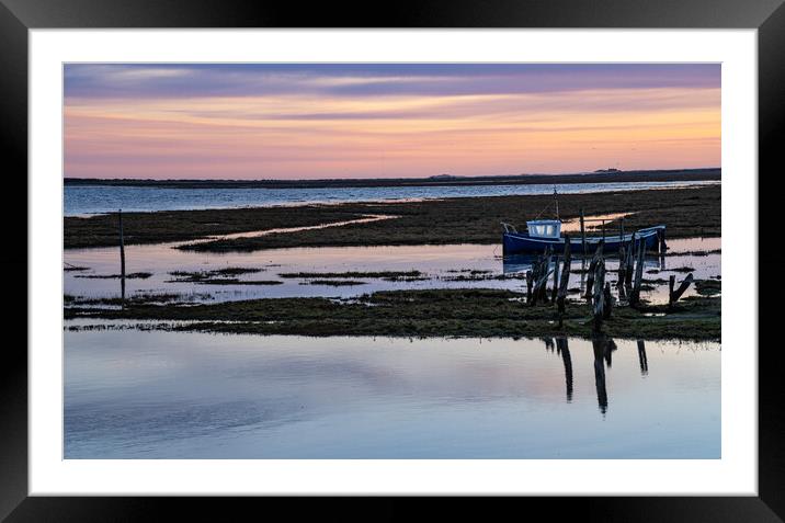 Sunrise at Thornham harbour  Framed Mounted Print by Gary Pearson