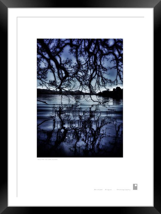 Chilly Trees (Loch Lomond [Scotland]) Framed Mounted Print by Michael Angus