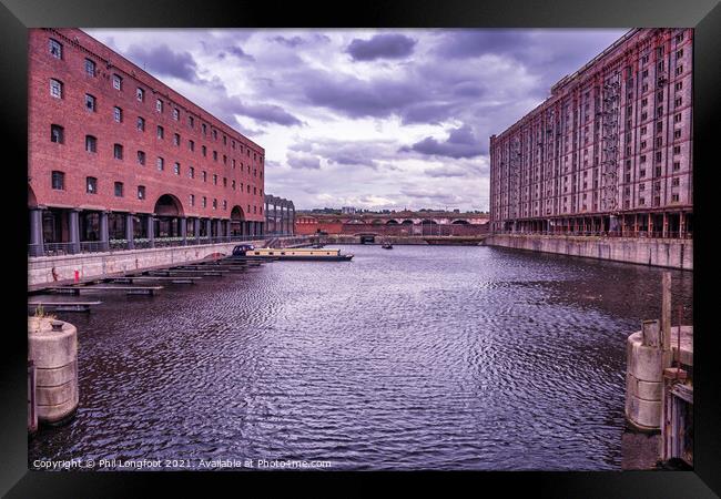 Stanley Dock Liverpool  Framed Print by Phil Longfoot