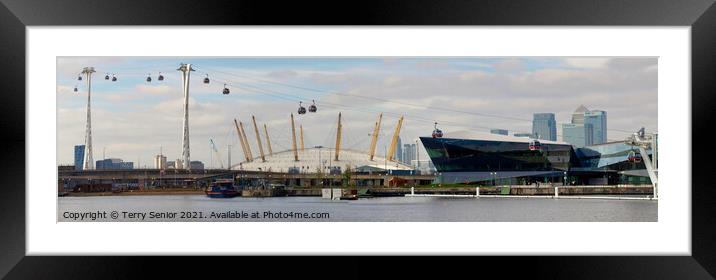 Panoramic View of Greenwich Peninsula and the Isle Framed Mounted Print by Terry Senior