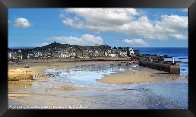 St Ives Harbour, Cornwall Framed Print by Brian Pierce