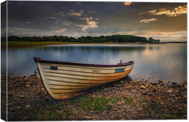 Moored up for the night Canvas Print by Alan Campbell
