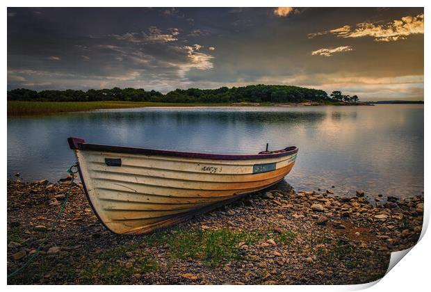 Moored up for the night Print by Alan Campbell