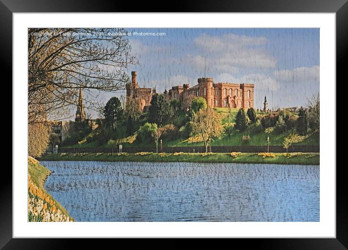 Inverness Castle, Digital Art Framed Mounted Print by Taina Sohlman
