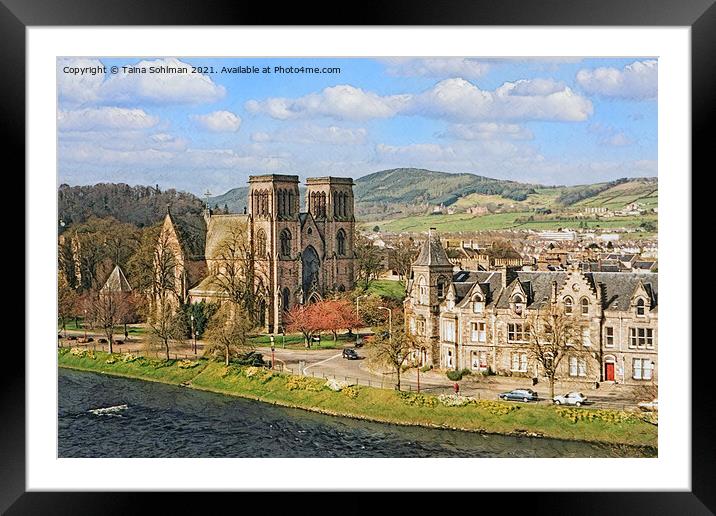 Inverness Cathedral, Inverness Framed Mounted Print by Taina Sohlman
