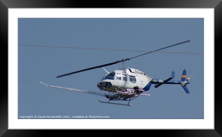 	Pylon Inspection Helicopter				 Framed Mounted Print by David Mccandlish
