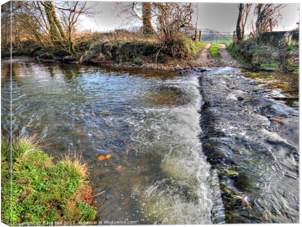 River Crossing Ford Canvas Print by Dave Bell