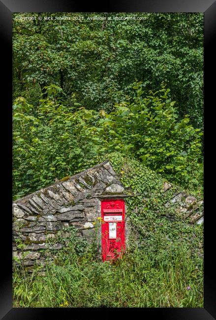 Red GR Letterbox in the Kentmere Valley Lake Distr Framed Print by Nick Jenkins
