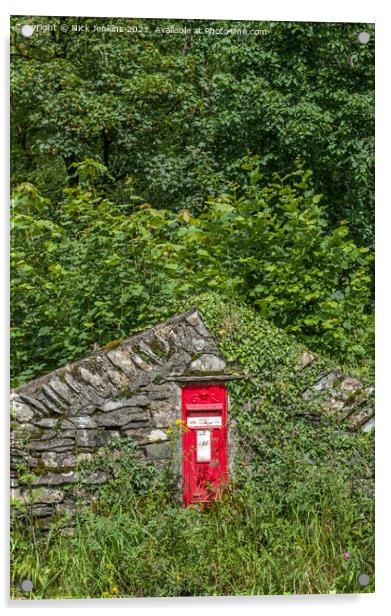 Red GR Letterbox in the Kentmere Valley Lake Distr Acrylic by Nick Jenkins