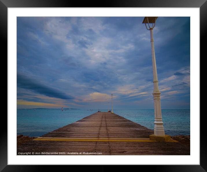 Jetty to nowhere  Framed Mounted Print by Ann Biddlecombe