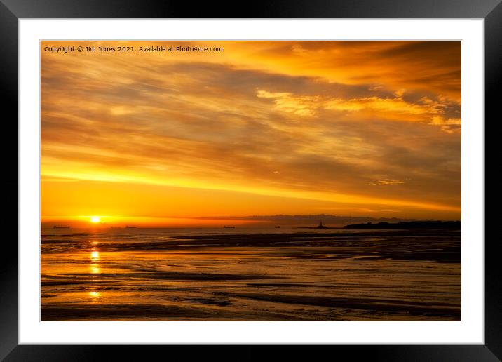 Soft and Dreamy morning on the Northumbrian coast Framed Mounted Print by Jim Jones