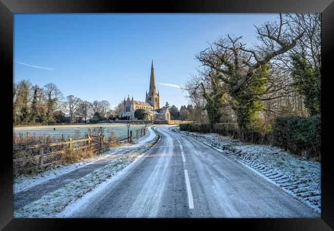 Looking towards St Mary’s church on a frosty morning  Framed Print by Gary Pearson