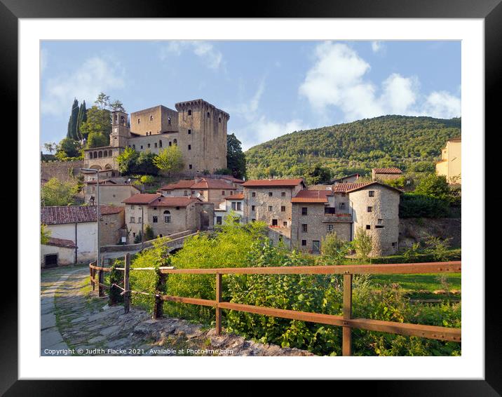The road to Verrucola, Lunigiana. Framed Mounted Print by Judith Flacke