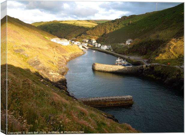Boscastle Famous Cornish Harbour Canvas Print by Dave Bell