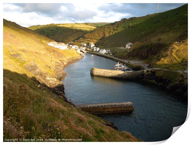 Boscastle Famous Cornish Harbour Print by Dave Bell