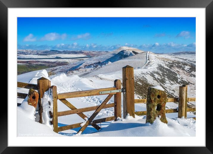 Winter on The Great Ridge Framed Mounted Print by geoff shoults