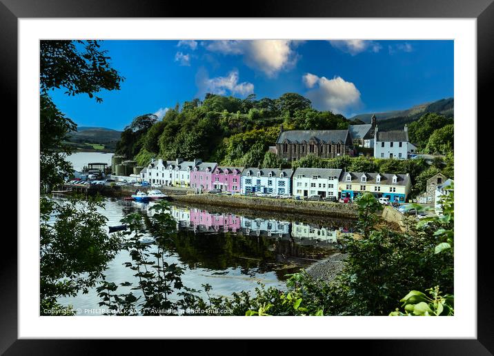 Portree town on the Isle of Skye 187 Framed Mounted Print by PHILIP CHALK