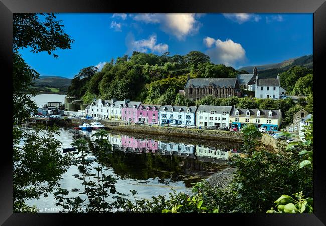 Portree town on the Isle of Skye 187 Framed Print by PHILIP CHALK