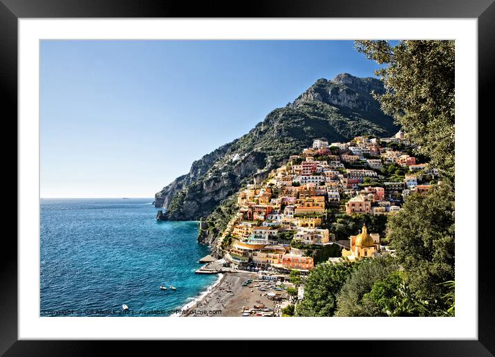 Pretty Positano Framed Mounted Print by Gill Allcock